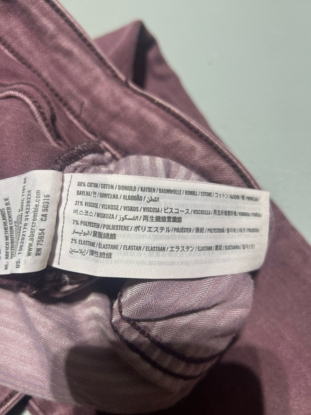 Abercrombie & Fitch Harper Super Skinny Plum / Burgundy Jeans (Women’s Size 6) - Picture 7 of 12
